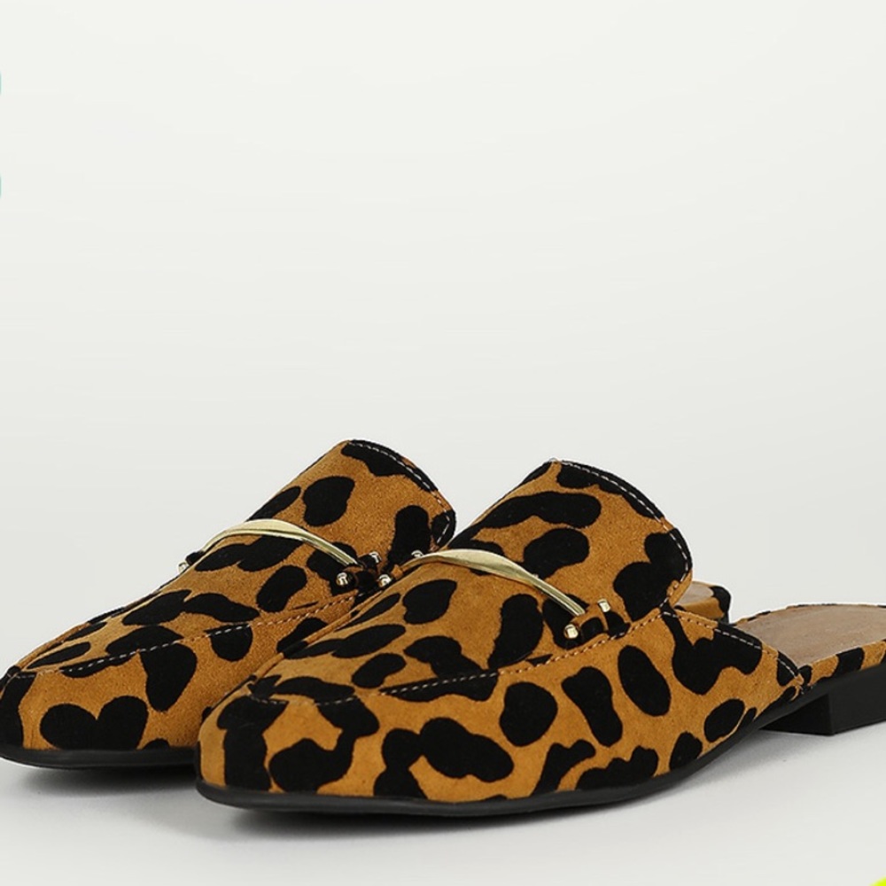 LAST SIZE 6‼️⭐️LEOPARD MULES FLAT - SHOES - Picture 4 of 4